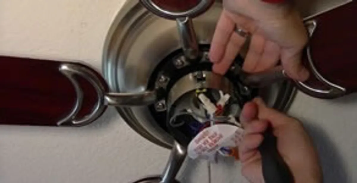 Ceiling fan installation with electrical wiring and mounting by professional electrician in Tacoma, WA
