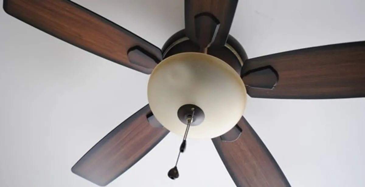 Fully installed ceiling fan with balanced blades and light fixture in Tacoma, WA