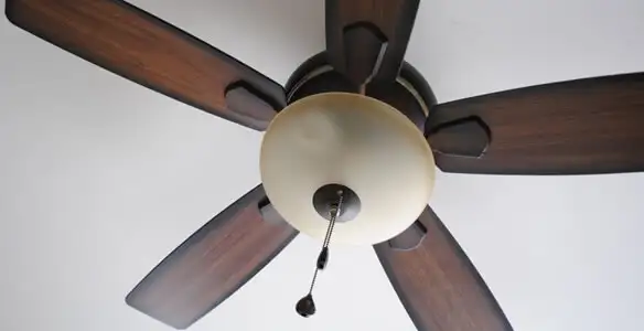 Fully installed ceiling fan with balanced blades and light fixture in Tacoma, WA
