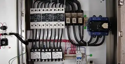 Electrical panel installation with organized circuit breakers and wiring in Tacoma, WA