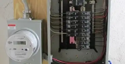 electrical panel upgrade service showing outdated electrical panel prepared for professional replacement in Tacoma, WA