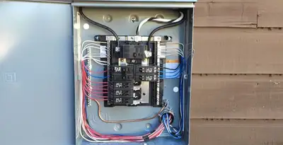 electrical panel upgrade service featuring newly installed electrical panel wired by licensed electricians in Tacoma, WA