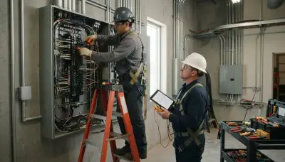 Electrician repairing a home electrical system in Tacoma, WA