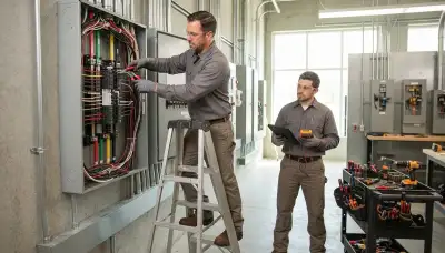 Electrician providing electrical service for a Tacoma, WA home