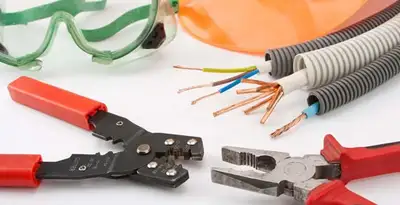 Electrical wiring repair with professional tools and safety equipment in Federal Way, WA
