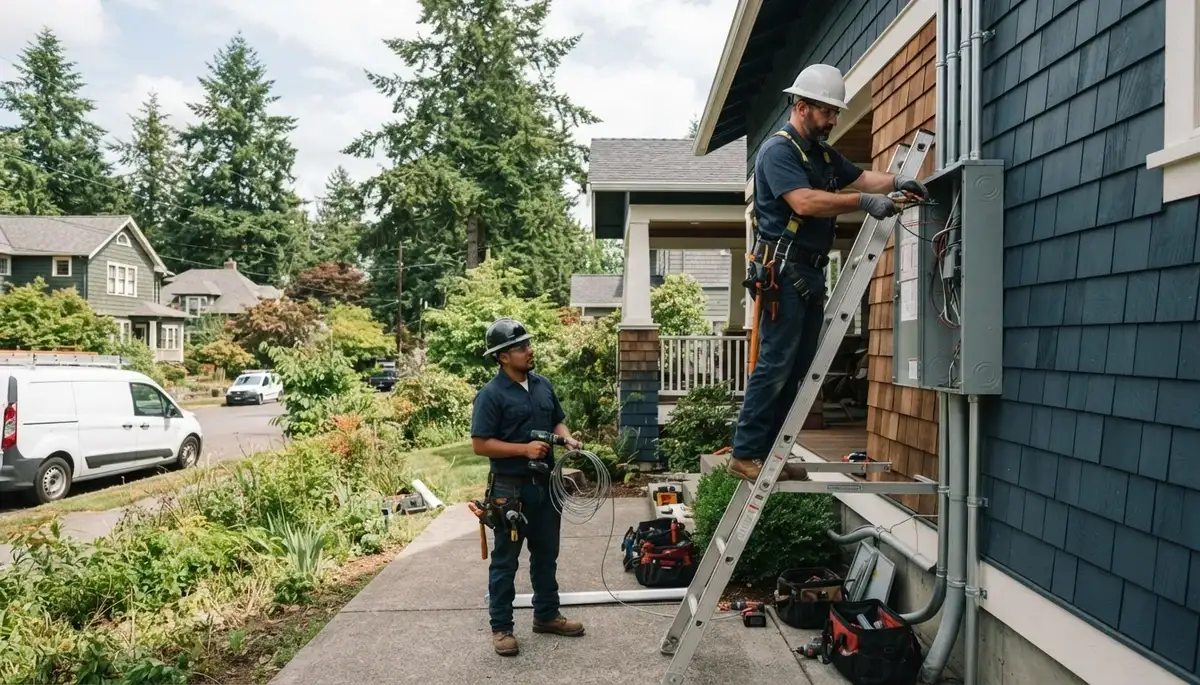 Tacoma, WA electrician providing professional Christmas light installation services