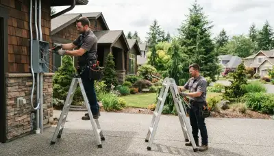 Tacoma, WA electrician providing professional Christmas light installation services