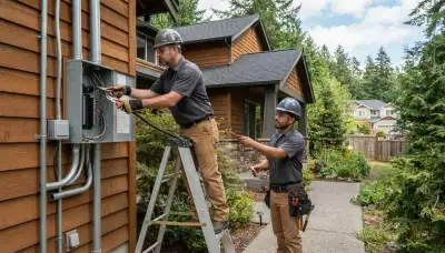 Tacoma, WA electrician providing professional Christmas light installation services