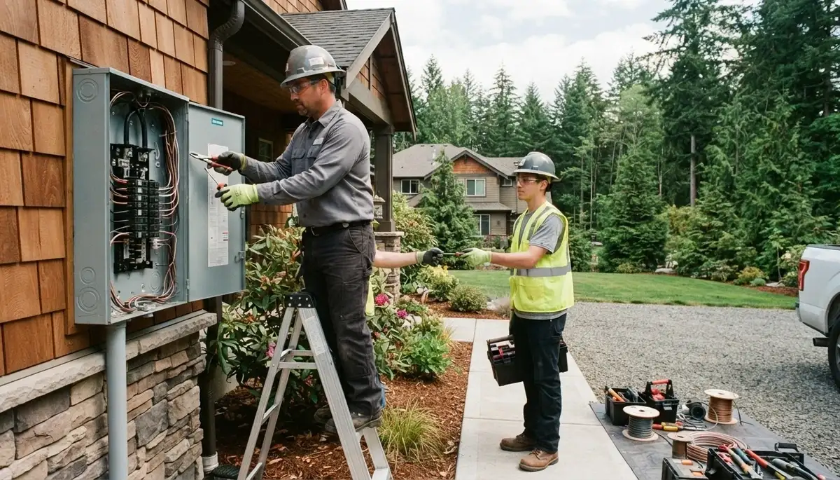 Professional electrician services in Tacoma, WA by a local electrical contractor