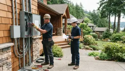 Tacoma, WA electrician providing professional Christmas light installation and electrical services