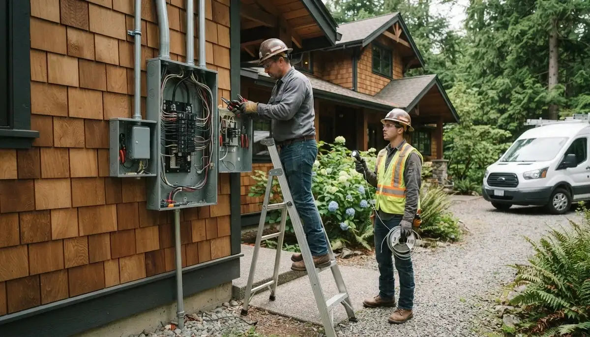 Professional Christmas light installation by a Tacoma, WA electrician