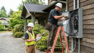 Christmas light installation services from a Tacoma, WA electrician