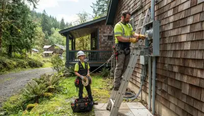 Tacoma, WA electrician providing professional Christmas light installation services