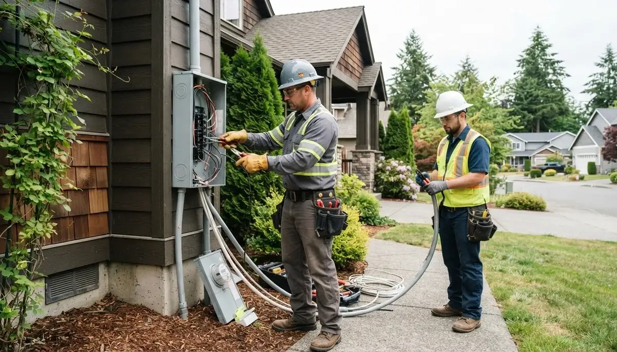 Christmas light installation by professional electricians serving Tacoma, WA