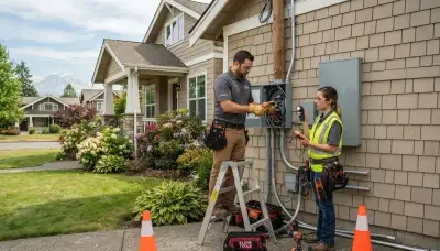 Tacoma, WA electrician providing professional Christmas light installation services