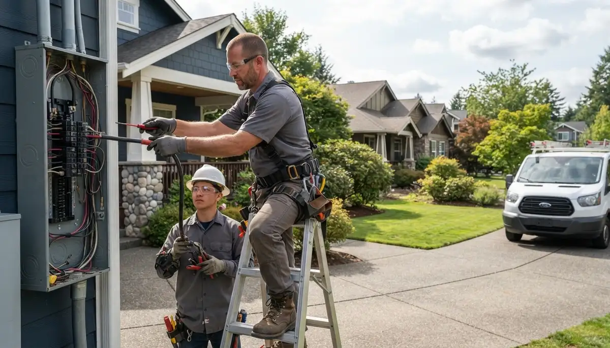 Tacoma, WA electrician providing professional electrical services and holiday lighting installation