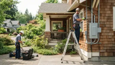 Electrician providing professional residential electrical services in Tacoma, WA