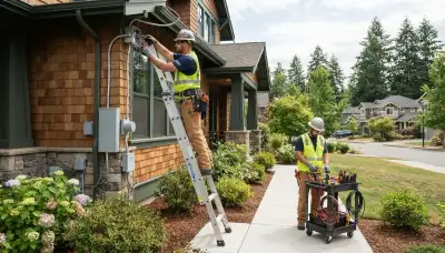 Tacoma, WA electrician providing professional Christmas light installation services