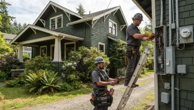 Tacoma, WA electrician providing professional Christmas light installation services