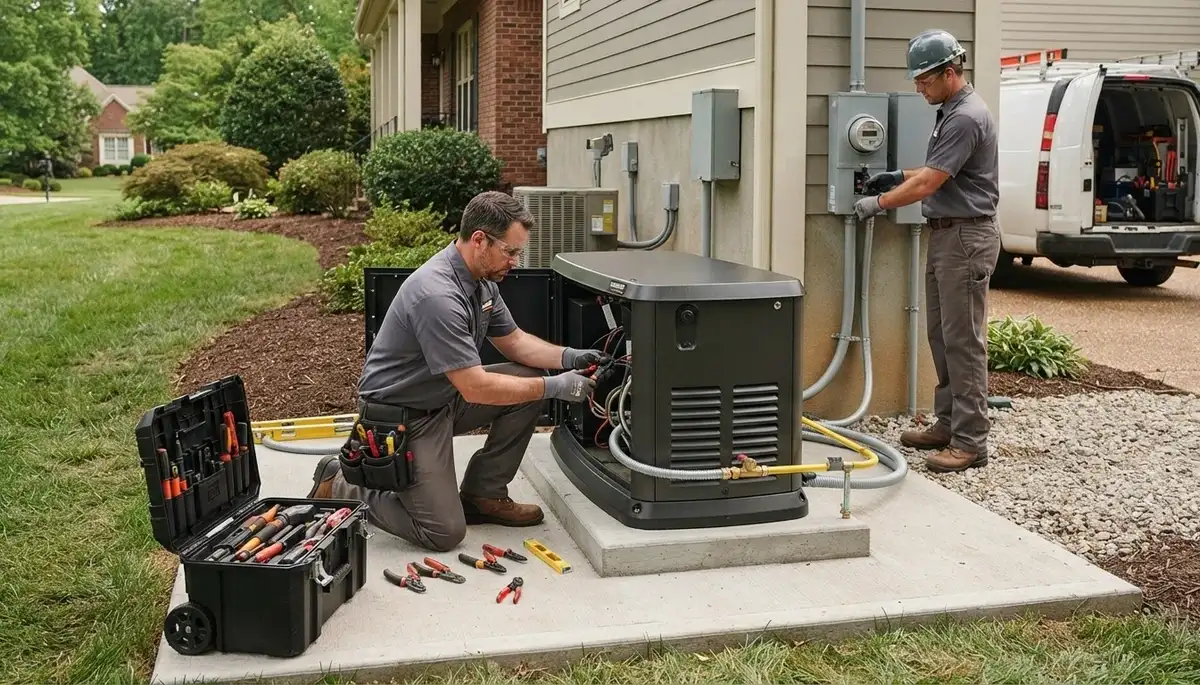 Generator installation service for a Tacoma, WA home by a professional electrician