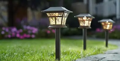 landscape lighting installation services with professionally installed pathway lights in Tacoma, WA