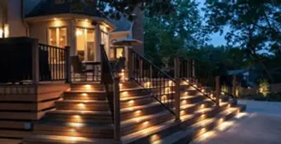 Residential electrician installing outdoor lighting for home safety in Tacoma, WA