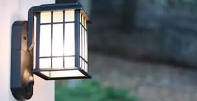 security light installation services with professionally mounted exterior wall light in Tacoma, WA